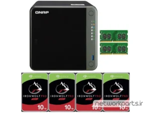 ذخیره ساز تحت شبکه (NAS) کیونپ (Qnap) مدل TS-453D دارای 40TB (4x 10TB) هارد درایو و 8GB حافظه رم