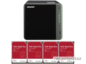 ذخیره ساز تحت شبکه (NAS) کیونپ (Qnap) مدل TS-453D دارای 64TB (4x 16TB) هارد درایو و 4GB حافظه رم