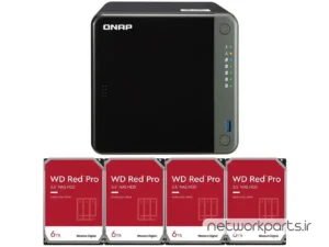 ذخیره ساز تحت شبکه (NAS) کیونپ (Qnap) مدل TS-453D دارای 24TB (4x 6TB) هارد درایو و 4GB حافظه رم