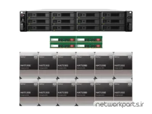 ذخیره ساز تحت شبکه (NAS) سینولوژی (Synology) مدل RS3621XS+ دارای 192TB (12x 16TB) هارد درایو و 64GB حافظه رم
