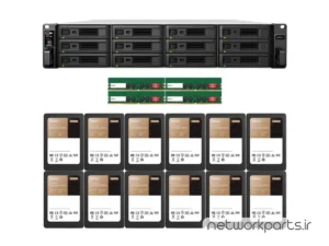 ذخیره ساز تحت شبکه (NAS) سینولوژی (Synology) مدل RS3621XS+ دارای 23.04TB (12x 1.92TB) هارد درایو و 64GB حافظه رم