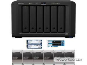 ذخیره ساز تحت شبکه (NAS) سینولوژی (Synology) مدل DS1621XS+ دارای 72TB (6x 12TB) هارد درایو و 8GB حافظه رم