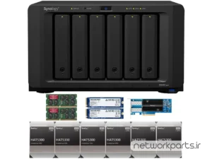 ذخیره ساز تحت شبکه (NAS) سینولوژی (Synology) مدل DS1621XS+ دارای 72TB (6x 12TB) هارد درایو و 16GB حافظه رم