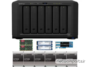 ذخیره ساز تحت شبکه (NAS) سینولوژی (Synology) مدل DS1621XS+ دارای 48TB (6x 8TB) هارد درایو و 16GB حافظه رم