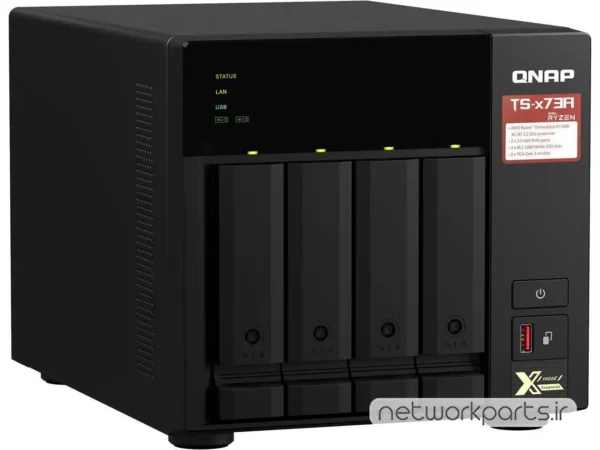 ذخیره ساز تحت شبکه (NAS) کیونپ (Qnap) مدل TS-473A دارای 56TB (4x 14TB) هارد درایو و 32GB حافظه رم