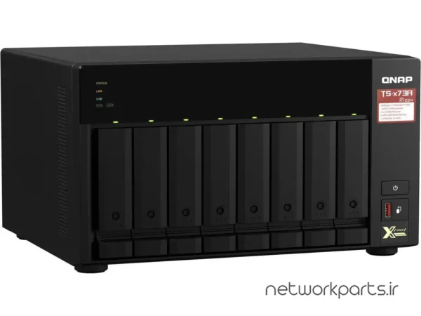 ذخیره ساز تحت شبکه (NAS) کیونپ (Qnap) مدل TS-873A دارای 16TB (8x 2TB) هارد درایو و 32GB حافظه رم