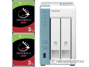 ذخیره ساز تحت شبکه (NAS) کیونپ (Qnap) مدل TS-231K دارای 6TB (2x 3TB) هارد درایو و 1GB حافظه رم