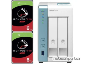 ذخیره ساز تحت شبکه (NAS) کیونپ (Qnap) مدل TS-231K دارای 12TB (2x 6TB) هارد درایو و 1GB حافظه رم
