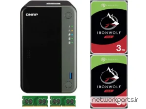 ذخیره ساز تحت شبکه (NAS) کیونپ (Qnap) مدل TS-253D دارای 6TB (2x 3TB) هارد درایو و 8GB حافظه رم