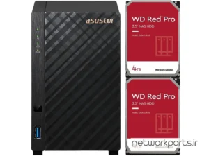 ذخیره ساز تحت شبکه (NAS) اسستور (Asustor) مدل AS1102T دارای 8TB (2x 4TB) هارد درایو و 1GB حافظه رم