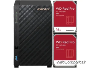 ذخیره ساز تحت شبکه (NAS) اسستور (Asustor) مدل AS1102T دارای 32TB (2x 16TB) هارد درایو و 1GB حافظه رم