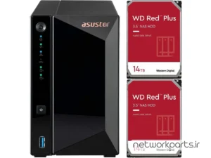 ذخیره ساز تحت شبکه (NAS) اسستور (Asustor) مدل AS3302T دارای 56TB (4x 14TB) هارد درایو و 2GB حافظه رم