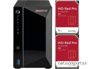 ذخیره ساز تحت شبکه (NAS) اسستور (Asustor) مدل AS3302T دارای 8TB (2x 4TB) هارد درایو و 2GB حافظه رم
