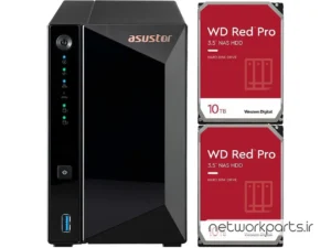 ذخیره ساز تحت شبکه (NAS) اسستور (Asustor) مدل AS3302T دارای 20TB (2x 10TB) هارد درایو و 2GB حافظه رم
