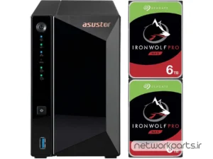 ذخیره ساز تحت شبکه (NAS) اسستور (Asustor) مدل AS3302T دارای 12TB (2x 6TB) هارد درایو و 2GB حافظه رم