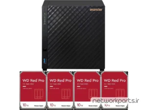ذخیره ساز تحت شبکه (NAS) اسستور (Asustor) مدل AS1104T دارای 40TB (4x 10TB) هارد درایو و 1GB حافظه رم
