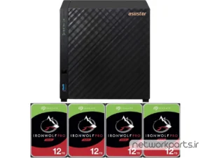 ذخیره ساز تحت شبکه (NAS) اسستور (Asustor) مدل AS1104T دارای 48TB (4x 12TB) هارد درایو و 1GB حافظه رم