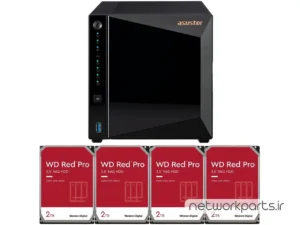 ذخیره ساز تحت شبکه (NAS) اسستور (Asustor) مدل AS3304T دارای 8TB (4x 2TB) هارد درایو و 2GB حافظه رم