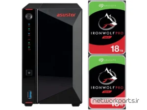 ذخیره ساز تحت شبکه (NAS) اسستور (Asustor) مدل AS5202T دارای 36TB هارد درایو و 2GB حافظه رم