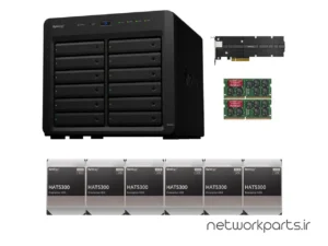 ذخیره ساز تحت شبکه (NAS) سینولوژی (Synology) مدل DS2422+ دارای 96TB (6x 16TB) هارد درایو و 16GB حافظه رم