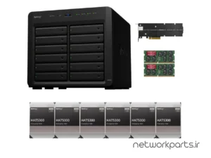 ذخیره ساز تحت شبکه (NAS) سینولوژی (Synology) مدل DS2422+ دارای 72TB (6x 12TB) هارد درایو و 8GB حافظه رم