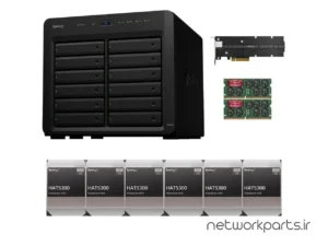 ذخیره ساز تحت شبکه (NAS) سینولوژی (Synology) مدل DS2422+ دارای 48TB (6x 8TB) هارد درایو و 32GB حافظه رم