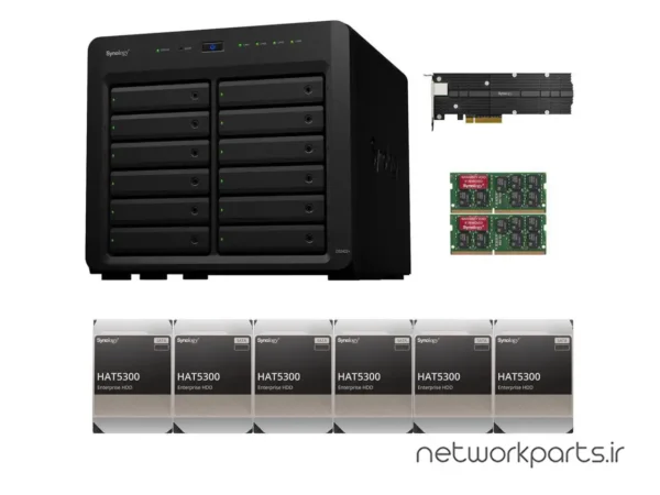 ذخیره ساز تحت شبکه (NAS) سینولوژی (Synology) مدل DS2422+ دارای 24TB (6x 4TB) هارد درایو و 32GB حافظه رم