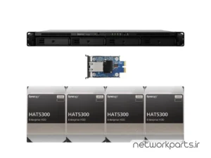ذخیره ساز تحت شبکه (NAS) سینولوژی (Synology) مدل RS422+ دارای 32TB (4x 8TB) هارد درایو و 2GB حافظه رم