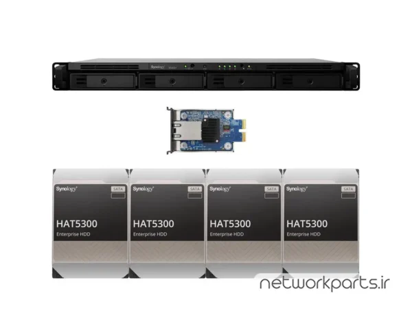 ذخیره ساز تحت شبکه (NAS) سینولوژی (Synology) مدل RS422+ دارای 16TB (4x 4TB) هارد درایو و 2GB حافظه رم
