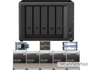 ذخیره ساز تحت شبکه (NAS) سینولوژی (Synology) مدل DS1522+ دارای 80TB (5x 16TB) هارد درایو و 32GB حافظه رم