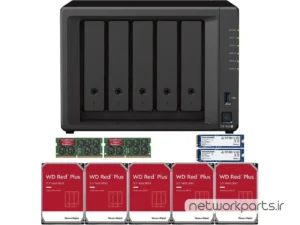 ذخیره ساز تحت شبکه (NAS) سینولوژی (Synology) مدل DS1522+ دارای 15TB (5x 3TB) هارد درایو و 32GB حافظه رم