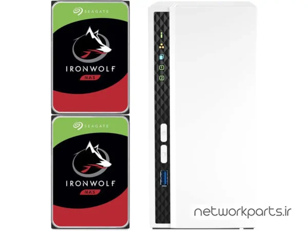 ذخیره ساز تحت شبکه (NAS) کیونپ (Qnap) مدل TS-233-US دارای 12TB (2x 6TB) هارد درایو و 2GB حافظه رم