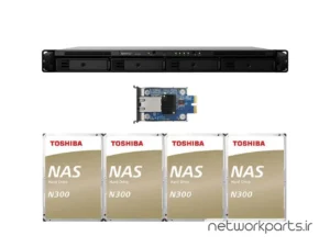 ذخیره ساز تحت شبکه (NAS) سینولوژی (Synology) مدل RS422+ دارای 40TB (4x 10TB) هارد درایو و 2GB حافظه رم