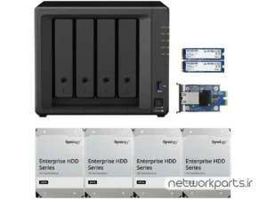 ذخیره ساز تحت شبکه (NAS) سینولوژی (Synology) مدل DS923+ دارای 72TB (4x 18TB) هارد درایو و 4GB حافظه رم