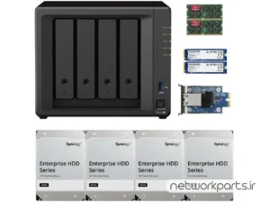 ذخیره ساز تحت شبکه (NAS) سینولوژی (Synology) مدل DS923+ دارای 64TB (4x 16TB) هارد درایو و 32GB حافظه رم