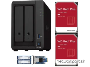 ذخیره ساز تحت شبکه (NAS) سینولوژی (Synology) مدل DS723+ دارای 6TB (2x 3TB) هارد درایو و 2GB حافظه رم