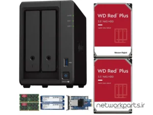 ذخیره ساز تحت شبکه (NAS) سینولوژی (Synology) مدل DS723+ دارای 6TB (2x 3TB) هارد درایو و 8GB حافظه رم