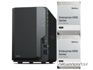 ذخیره ساز تحت شبکه (NAS) سینولوژی (Synology) مدل DS223 دارای 32TB (2x 16TB) هارد درایو