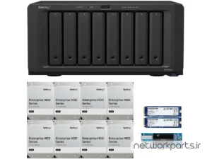 ذخیره ساز تحت شبکه (NAS) سینولوژی (Synology) مدل DS1823XS+ دارای 32TB (8x 4TB) هارد درایو و 8GB حافظه رم