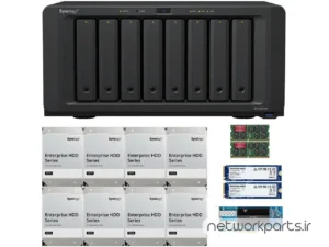 ذخیره ساز تحت شبکه (NAS) سینولوژی (Synology) مدل DS1823XS+ دارای 144TB (8x 18TB) هارد درایو و 32GB حافظه رم