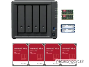 ذخیره ساز تحت شبکه (NAS) سینولوژی (Synology) مدل DS423+ دارای 12TB (4x 3TB) هارد درایو