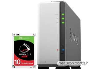 ذخیره ساز تحت شبکه (NAS) سینولوژی (Synology) مدل DS120J دارای 10TB هارد درایو و 512MB حافظه رم