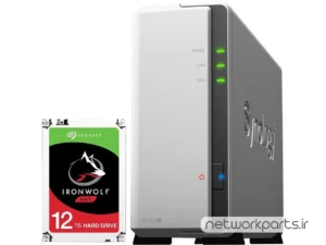 ذخیره ساز تحت شبکه (NAS) سینولوژی (Synology) مدل DS120J دارای 12TB هارد درایو و 512MB حافظه رم