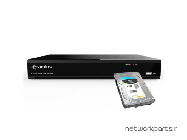ضبط کننده ویدیویی DVR کمیوس (Camius) پشتیبانی از 8 کانال مدل TRIVAULT4K184R2 دارای حافظه داخلی 4TB
