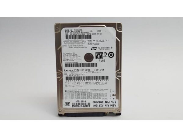 هارد دیسک درایو اینترنال فوجیتسو (Fujitsu) مدل MHZ2160BH-G1 ظرفیت 160 گیگابایت سرعت 5400RPM رابط SATA
