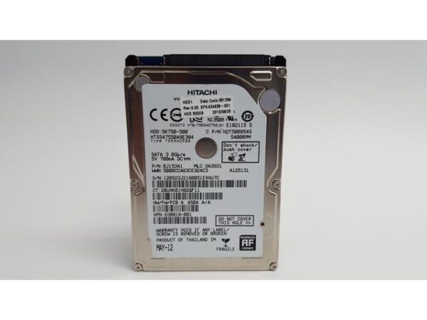 هارد دیسک درایو اینترنال اچ جی اس تی (HGST) مدل TravelStar-Z5K750 ظرفیت 500 گیگابایت سرعت 5400RPM