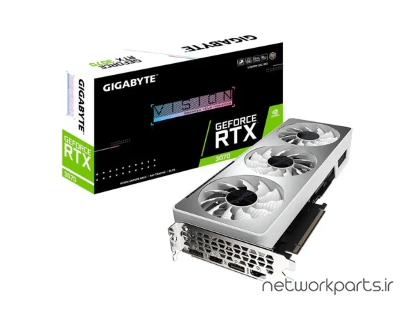 کارت گرافیکی گیگابایت (GIGABYTE) مدل GV-N3070VISION-OC-8GD-REV2.0 پردازنده گرافیکی GeForce-RTX3070 حافظه 8 گیگابایت نوع GDDR6