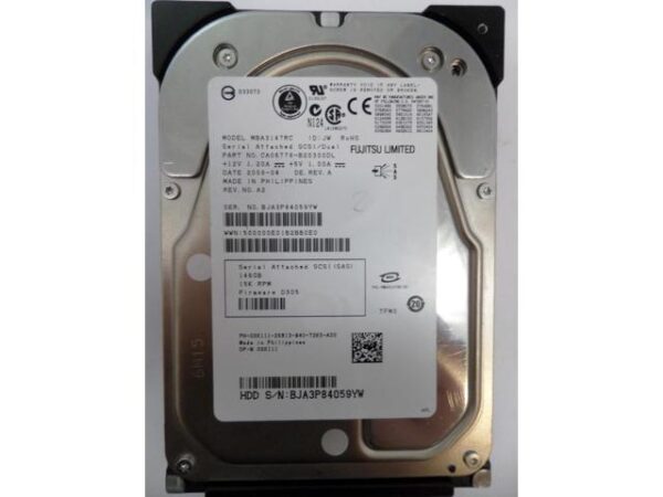 هارد دیسک درایو اینترنال فوجیتسو (Fujitsu) مدل MBA3147RC ظرفیت 146 گیگابایت سرعت 15000RPM رابط SAS