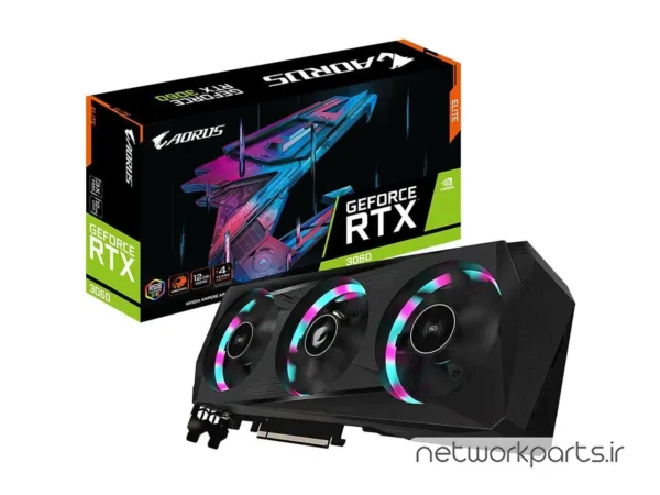 کارت گرافیکی گیگابایت (GIGABYTE) مدل GV-N3060AORUS-E-12GD-REV2.0 پردازنده گرافیکی GeForce-RTX3060 حافظه 12 گیگابایت