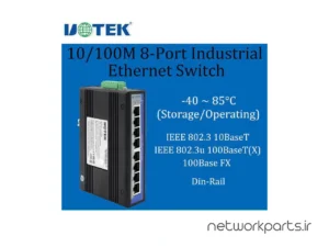 سوییچ UOTEK سری Industrial مدل UT-6408W دارای 8 پورت